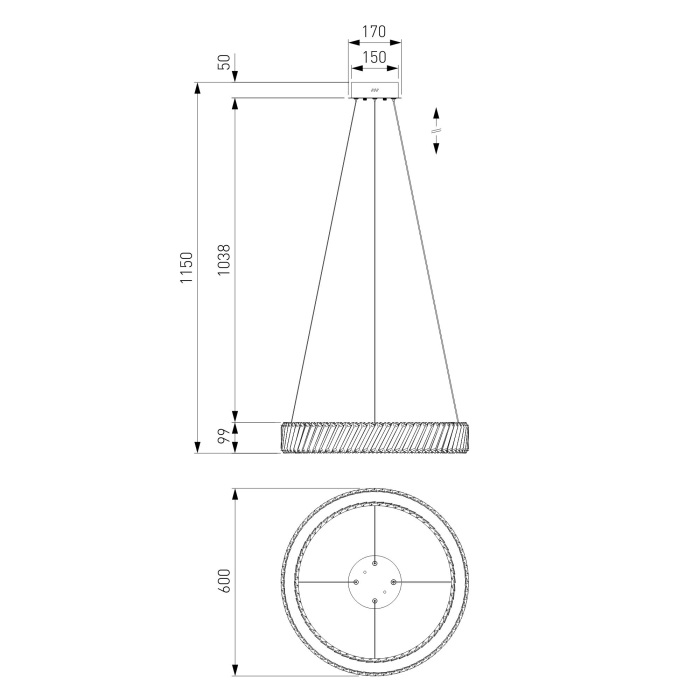 101004 LED никель хрусталь Strotskis