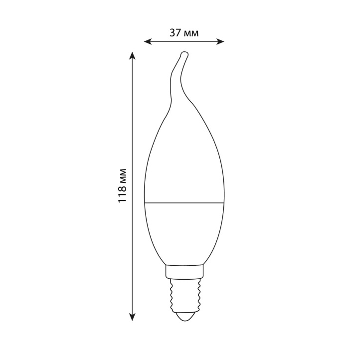LED-CW37-6W/3000K/E14/FR/DIM/SLS_