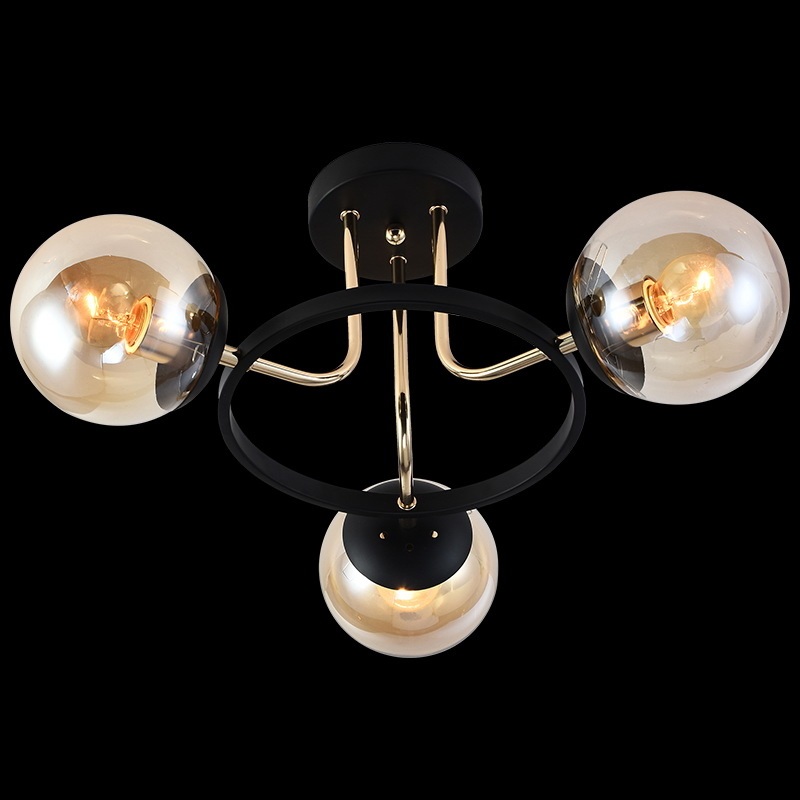 Потолочная люстра  01344-0.3-03 BK+FGD Reluce