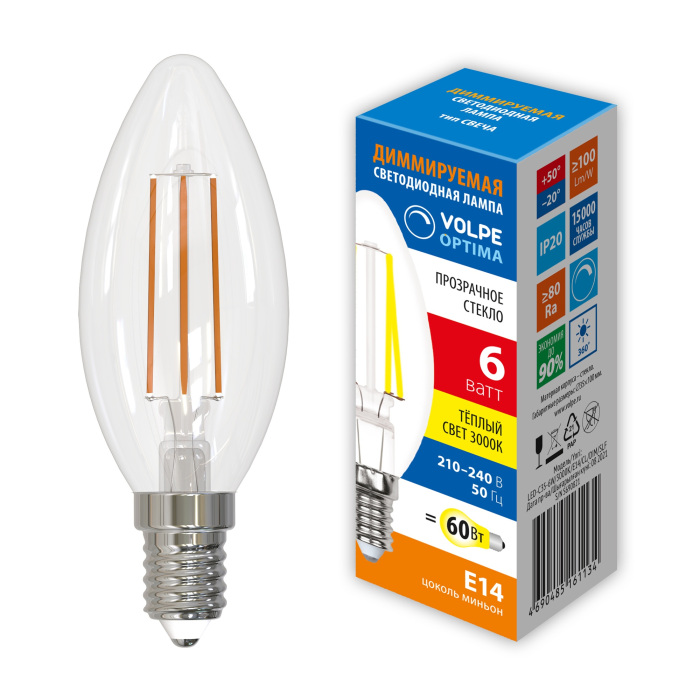 LED-C35-6W/3000K/E14/CL/DIM/SLF_