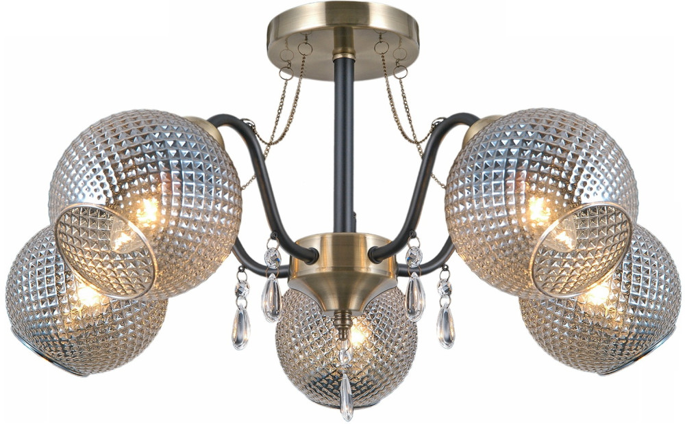 Потолочная люстра  IL0432-5CSQ-29 AB BK ILLUMICO