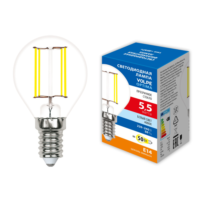 LED-G45-5,5W/4000K/E14/CL/SLF_