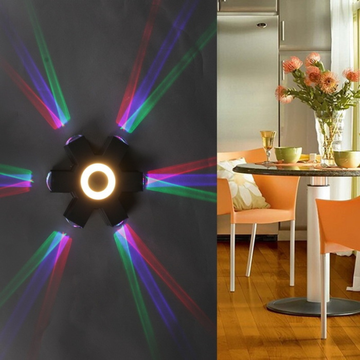 08231-9.2-007U LED4W+6*3W RGB BK_