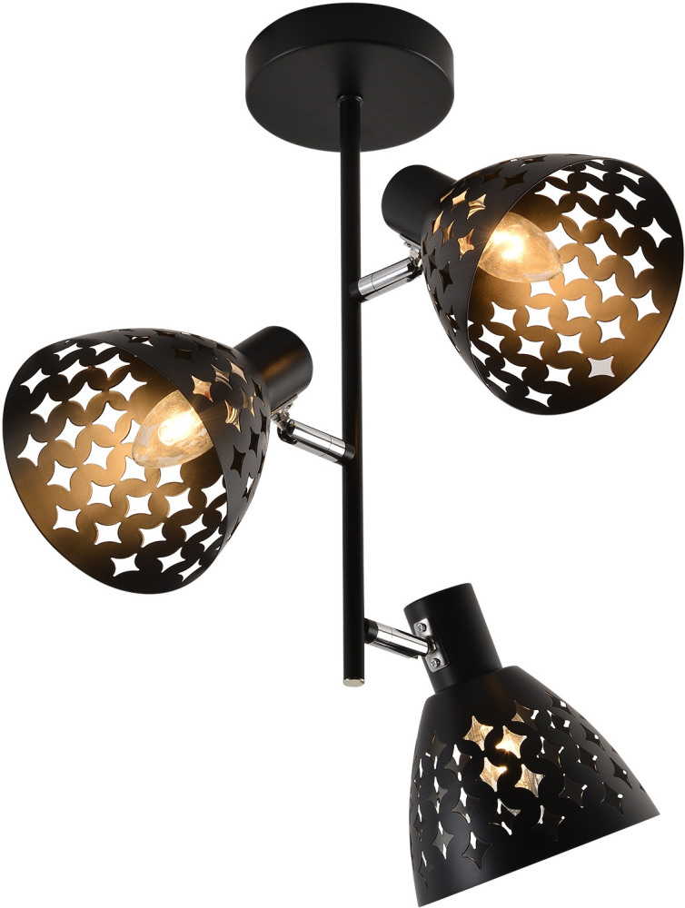 Потолочная люстра 01554-3.3-03B BK+CR Reluce