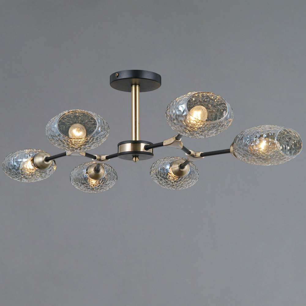 Потолочная люстра  IL0272-6CSQ-25 BK AB TRENTO ILLUMICO