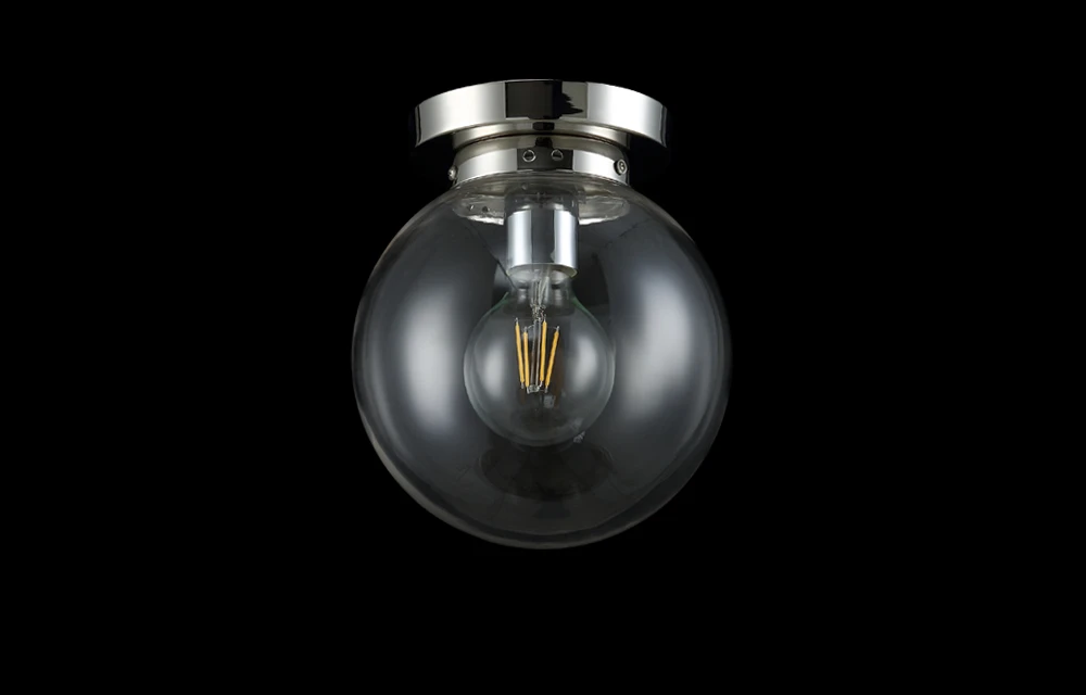 MARIO PL1 D200 NICKEL/TRANSPARENTE Crystal Lux