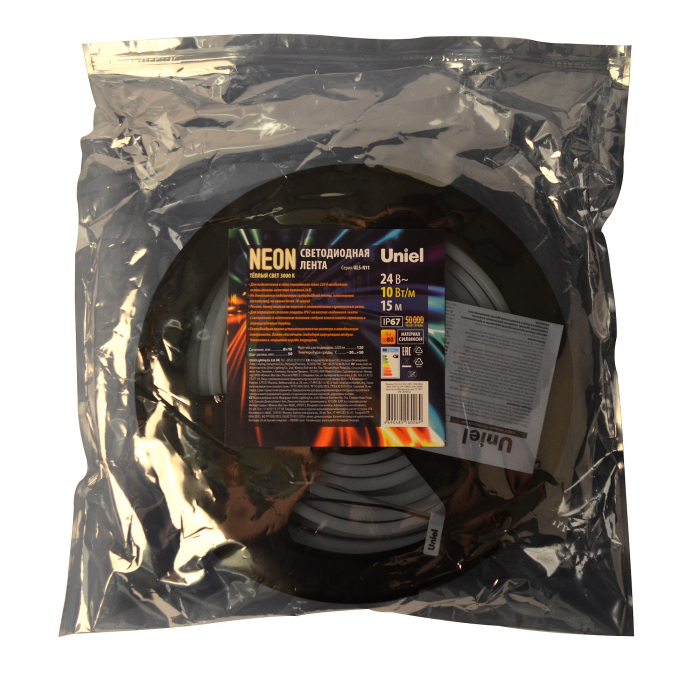 ULS-N11-2835-120LED/m-8mm-IP67-DC24V-10W/m-15M-3000K катушка в герметичной упаковке_