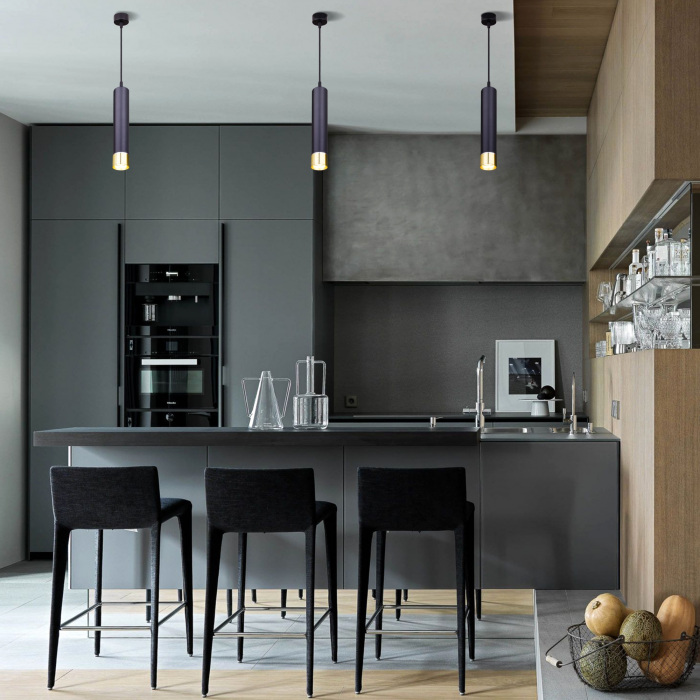 DLN107 GU10 черный/золото