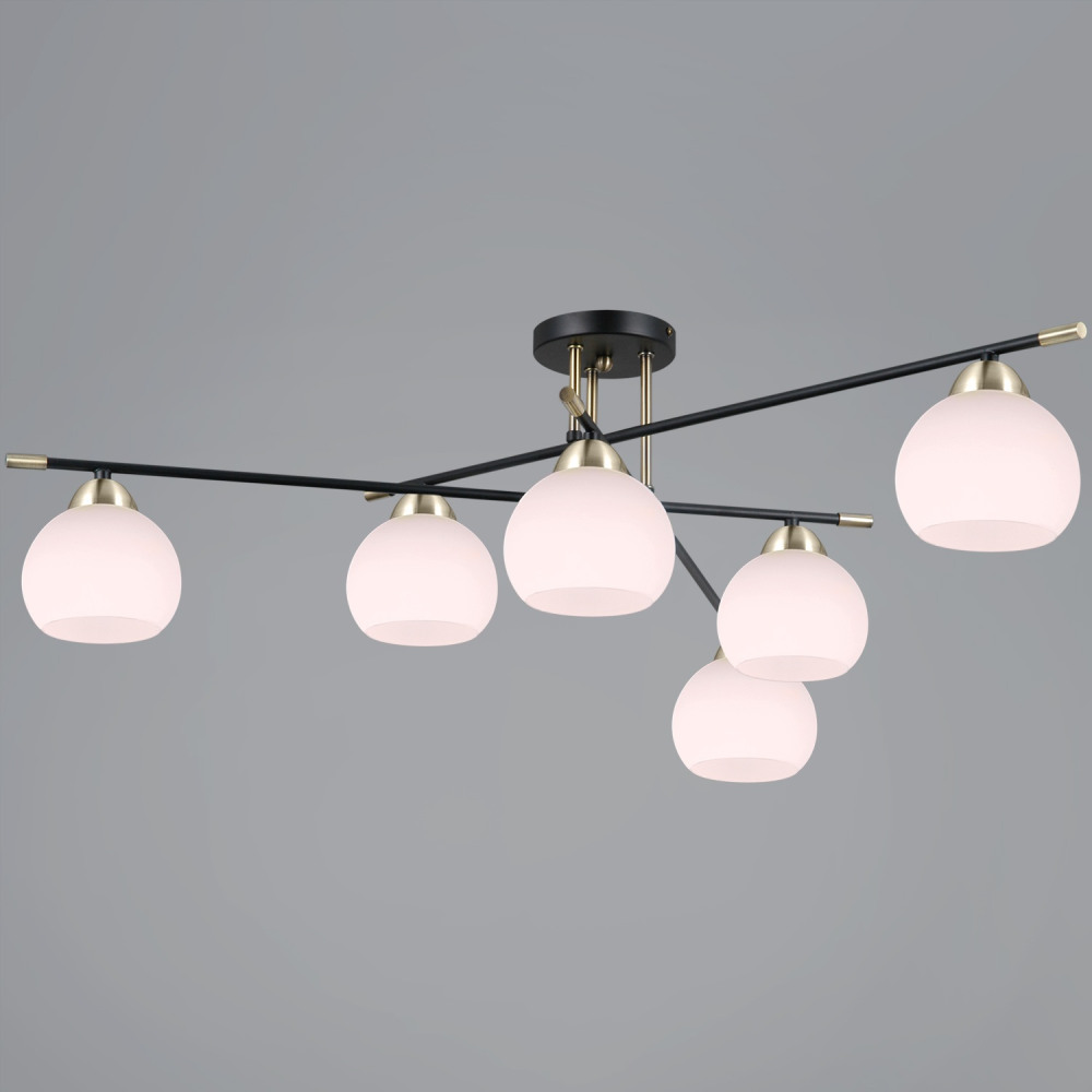 Потолочная люстра  IL0446-6CSQ-24 BK AB LIBRA ILLUMICO