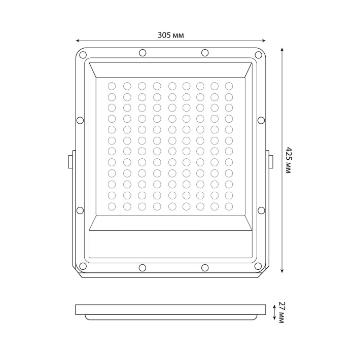 ULF-F51D-200W/6500K IP65 200-240V GREY Uniel