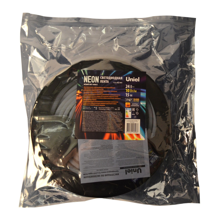 ULS-N11-2835-120LED/m-8mm-IP67-DC24V-10W/m-15M-4000K катушка в герметичной упаковке_