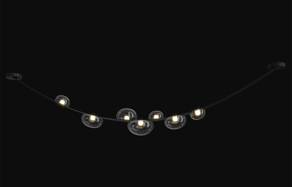 BOSQUE SP7 L3000 BLACK/TRANSPARENT Crystal Lux