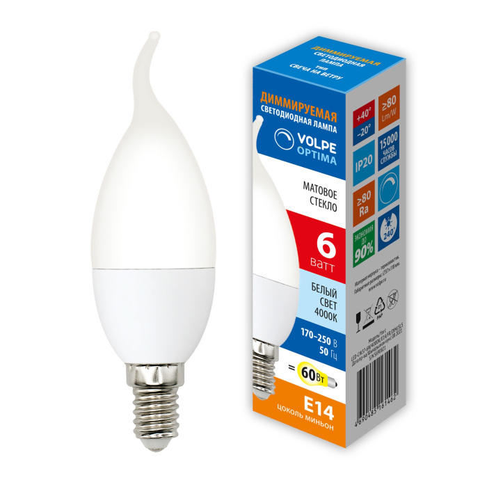 LED-CW37-6W/4000K/E14/FR/DIM/SLS_
