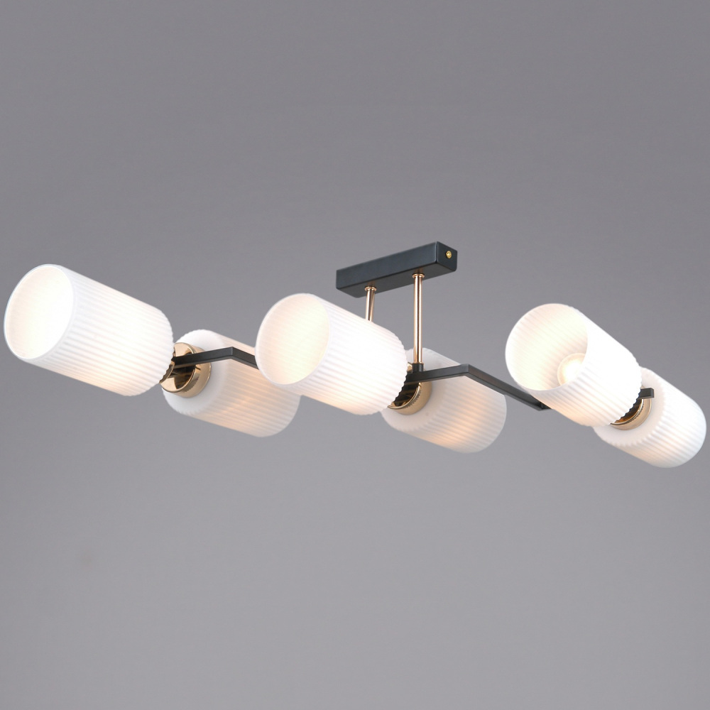 Потолочная люстра  IL0809-6ASQ-25 BK AB NAPLES ILLUMICO