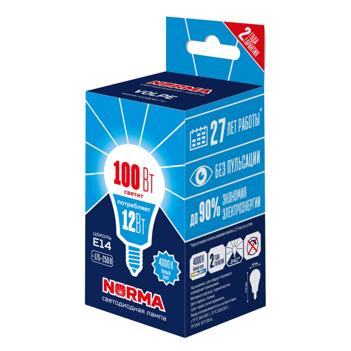 LED-G60-12W/4000K/E14/FR/NR_