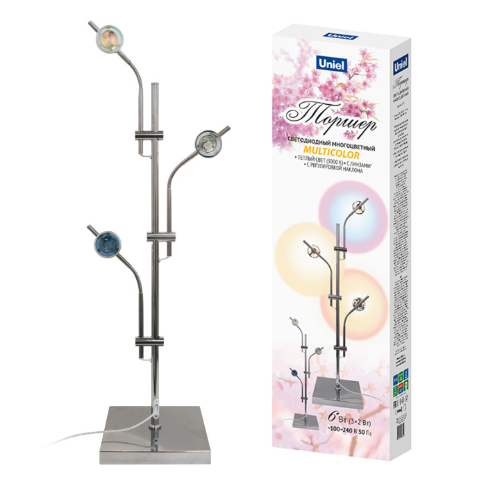ULM-T640 3x2W/3000K CHROME MULTICOLOR_