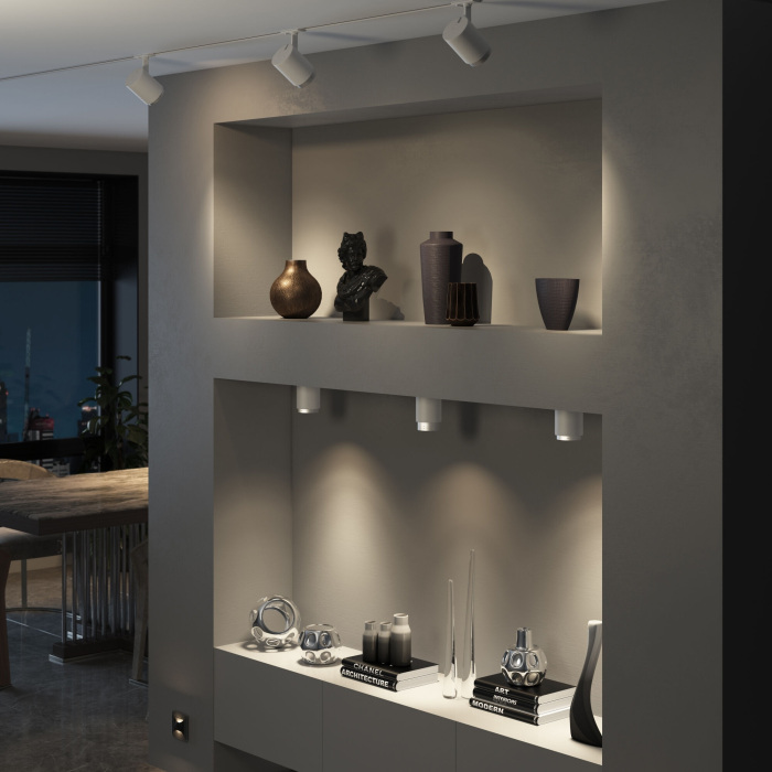 25032/LED 10W 4200K белый/серебро_