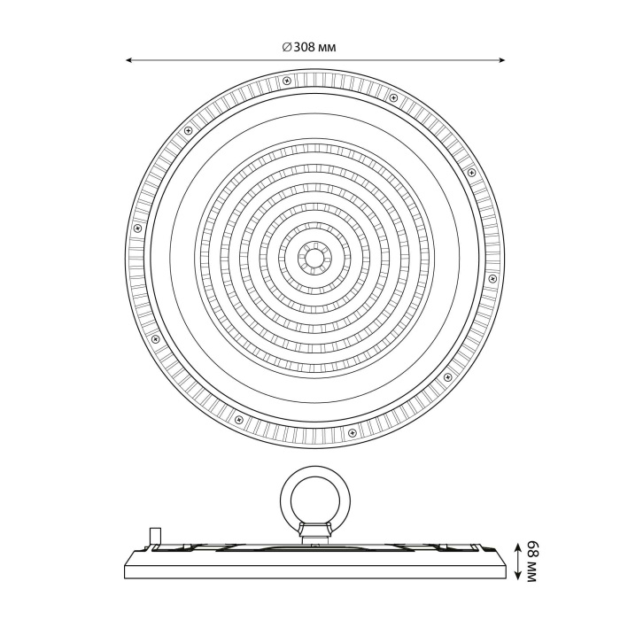 ULY-U37D-200W/6500K IP65 GREY_