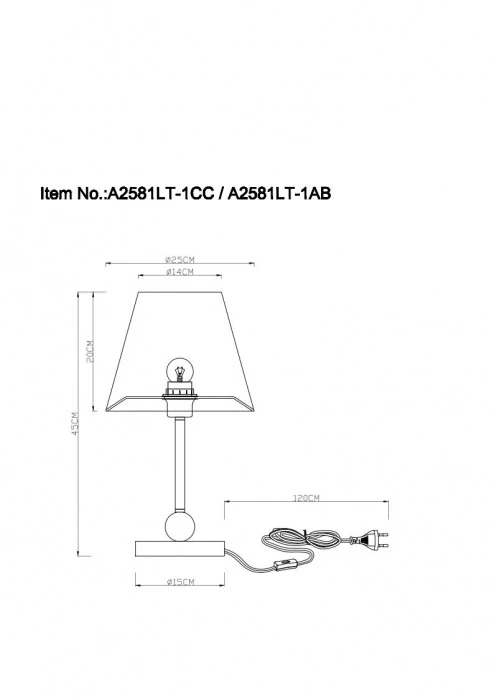 A2581LT-1CC Arte Lamp