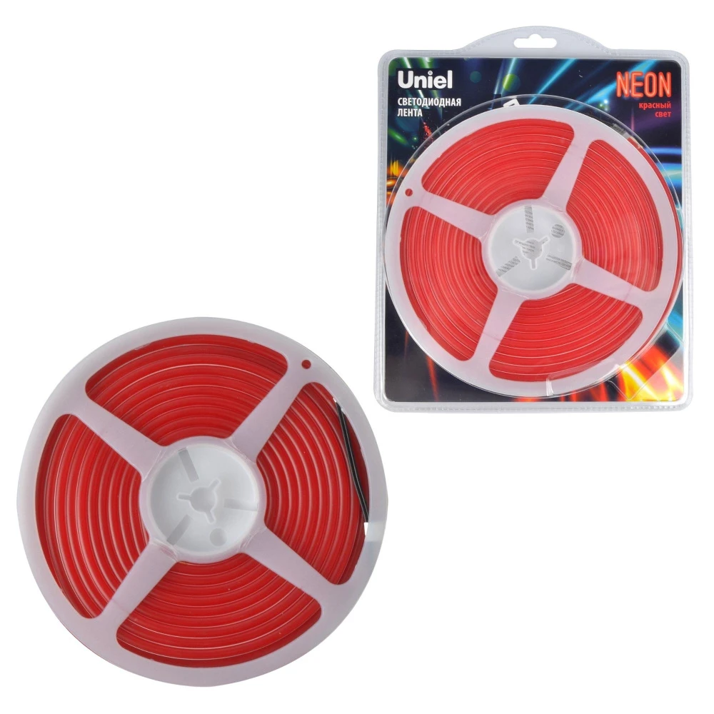 ULS-N01-2835-120LED/m-6mm-IP67-DC12V-9W/m-5M-RED блистер Uniel