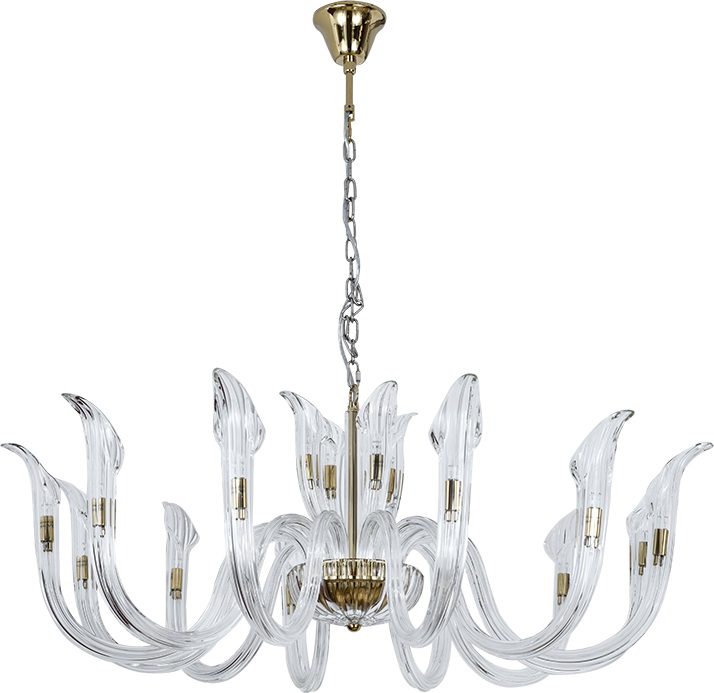 Подвесная люстра 3650 3654+12/C gold Newport