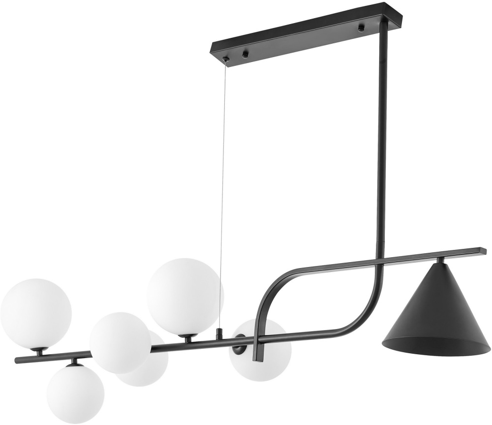 Потолочная люстра Amadeo LDP 7036-7 BK+WT Lumina Deco