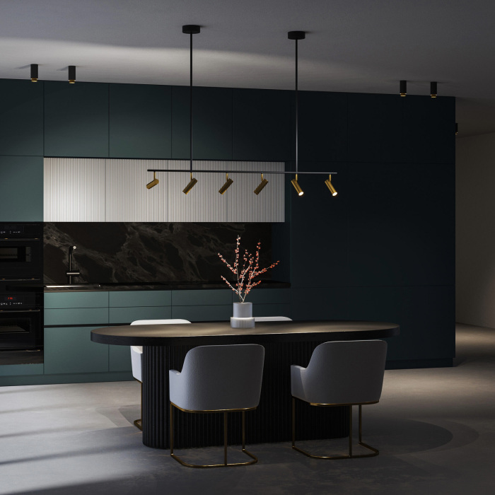 20252/6 LED черный/латунь_