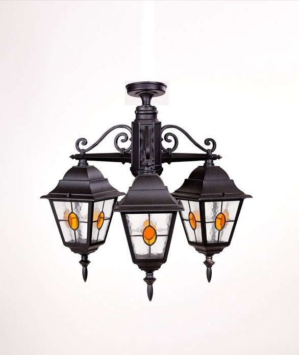 Потолочный светильник уличный QUADRO M lead GLASS 79970МAlgY/3 Bl Oasis Light