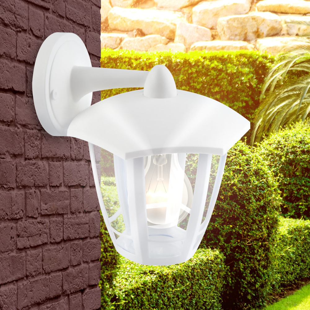 Настенный фонарь уличный  НБУ 07-40-004 «Дели 3» белый ЭРА