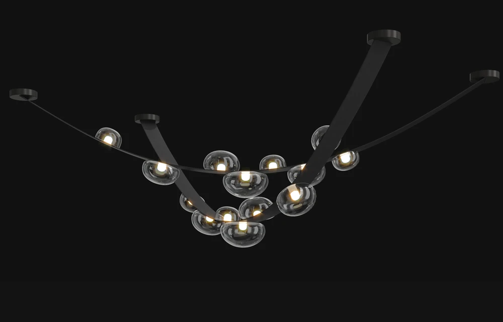 BOSQUE SP7 L3000 BLACK/TRANSPARENT Crystal Lux