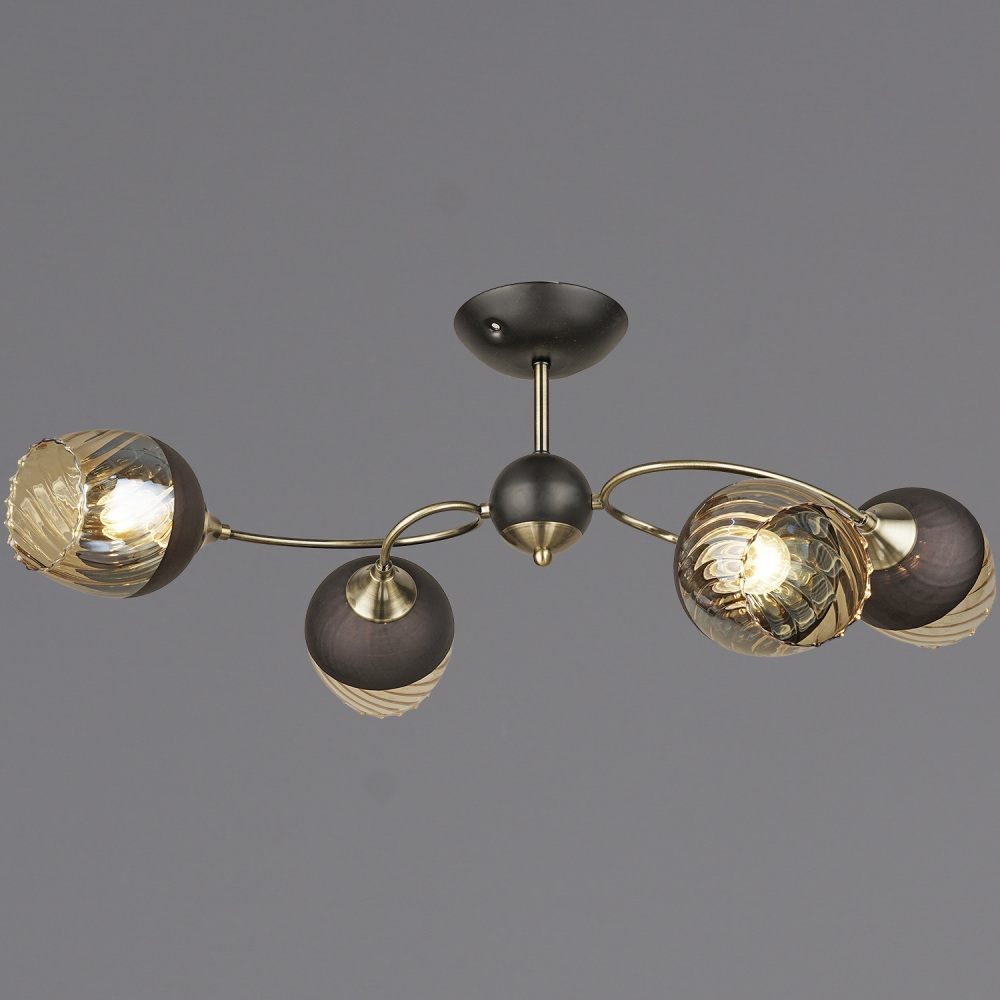 Потолочная люстра  04250-0.3-04 BK+AB Reluce