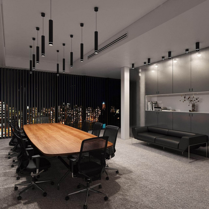 DLR021 9W 4200K черный матовый_