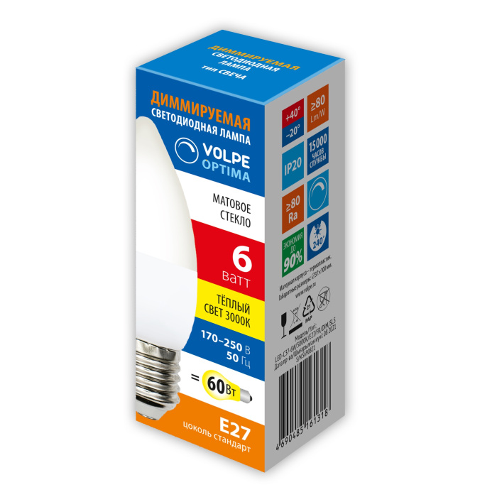 LED-C37-6W/3000K/E27/FR/DIM/SLS_