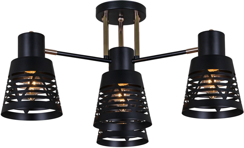 Потолочная люстра 06074-3.3-04 BK+FG Reluce