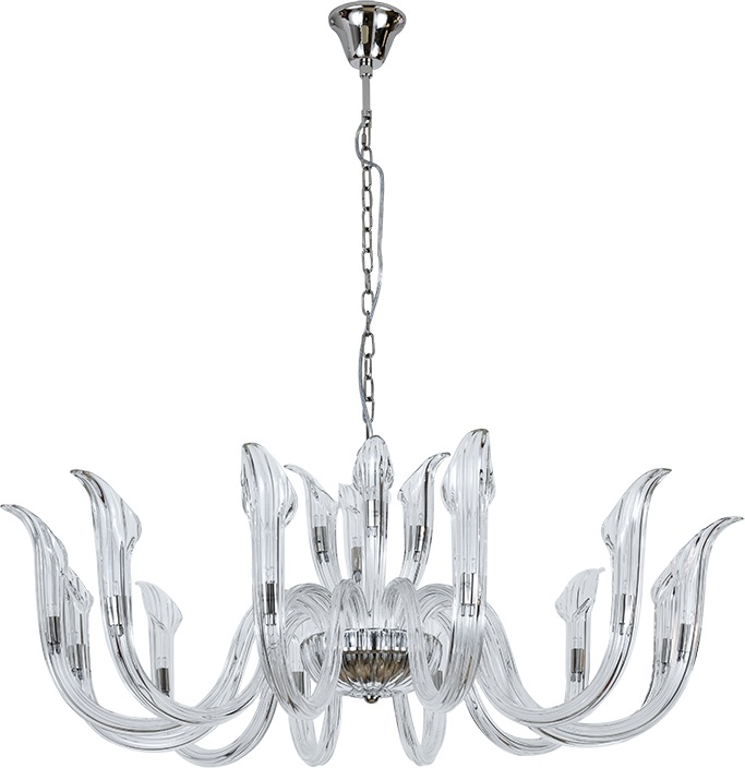 Подвесная люстра 3650 3654+12/C nickel Newport