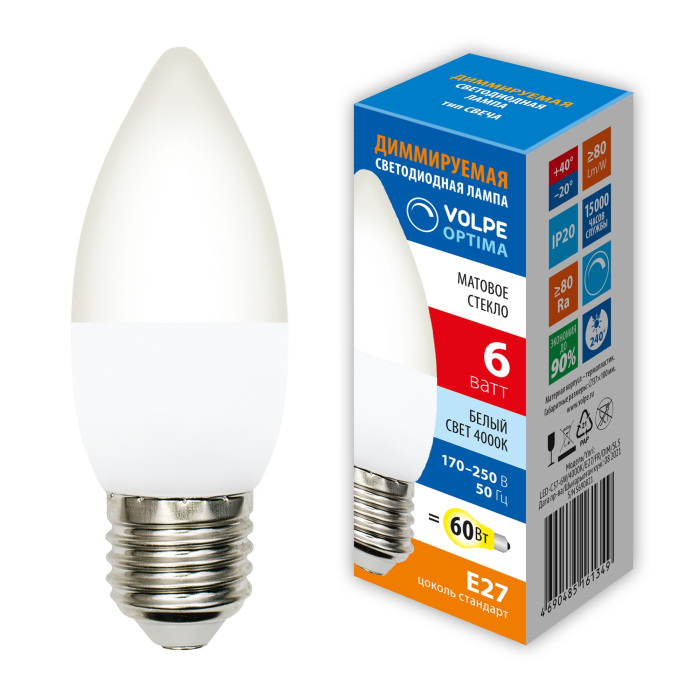 LED-C37-6W/4000K/E27/FR/DIM/SLS_