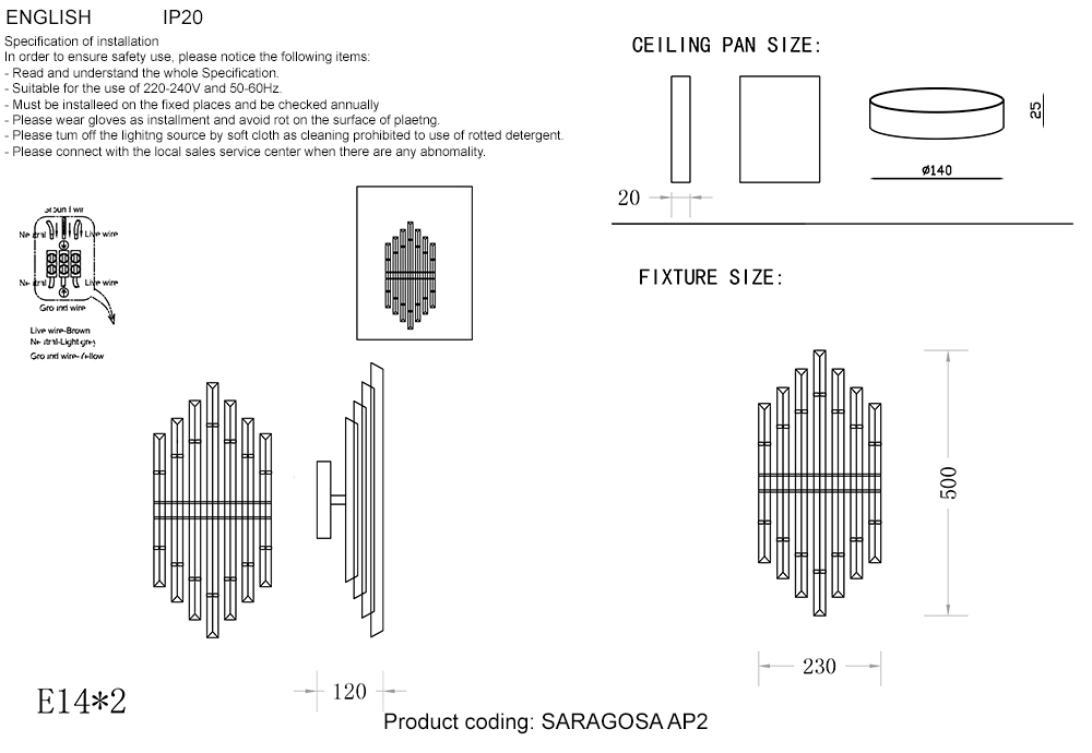 SARAGOSA AP2 BRASS/TRANSPARENTE_