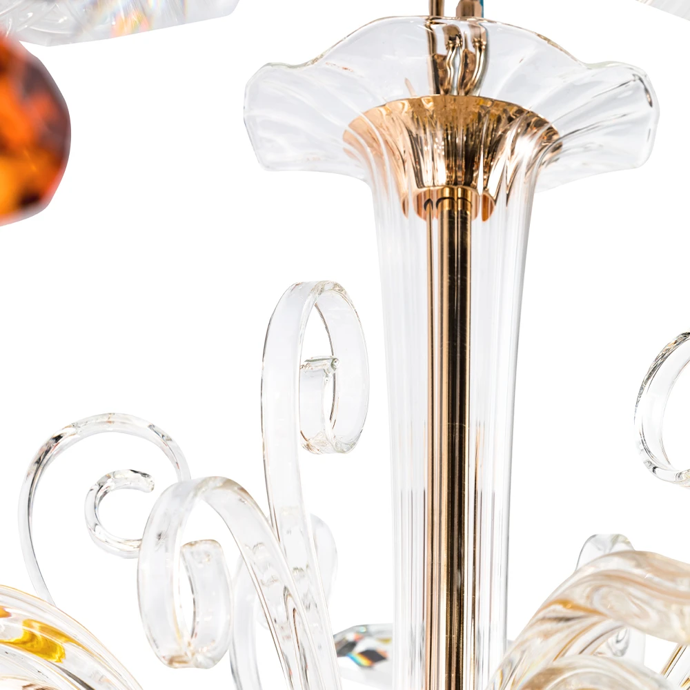 CATARINA SP8 V2 GOLD/TRANSPARENT-COGNAC Crystal Lux