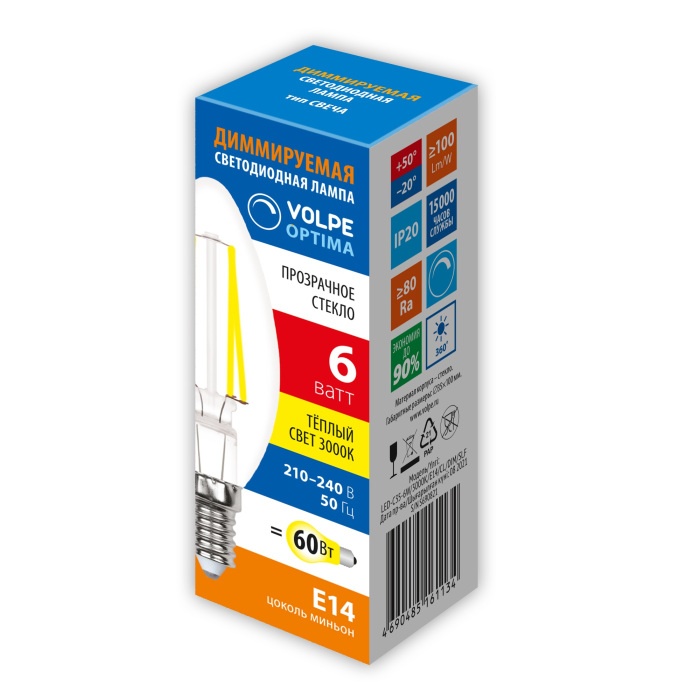 LED-C35-6W/3000K/E14/CL/DIM/SLF_