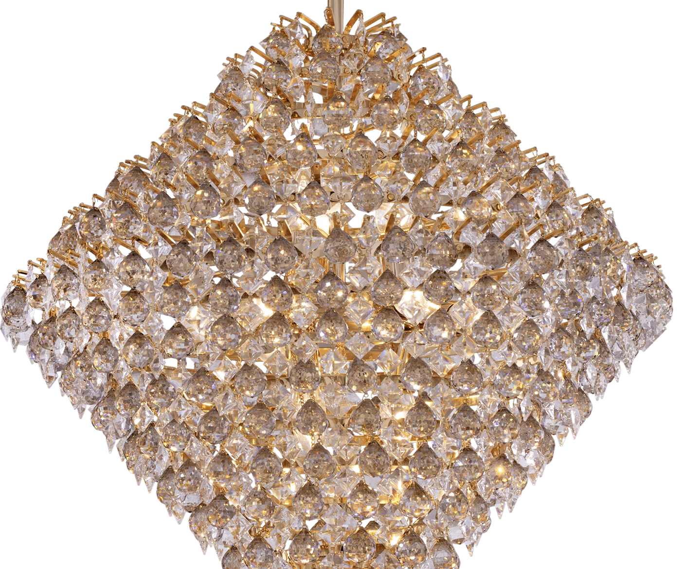 AS/21/2260/8 Gold Ball*Oct.Square Asfour Crystal