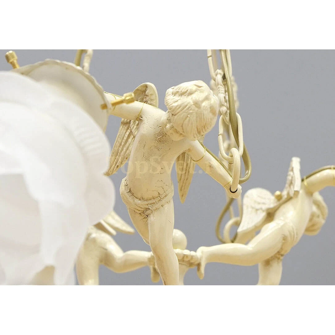 2081/6 IVORY- WHITE GLASS Nervilamp