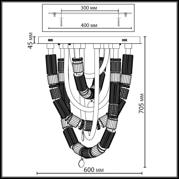 5456/80CL Odeon Light