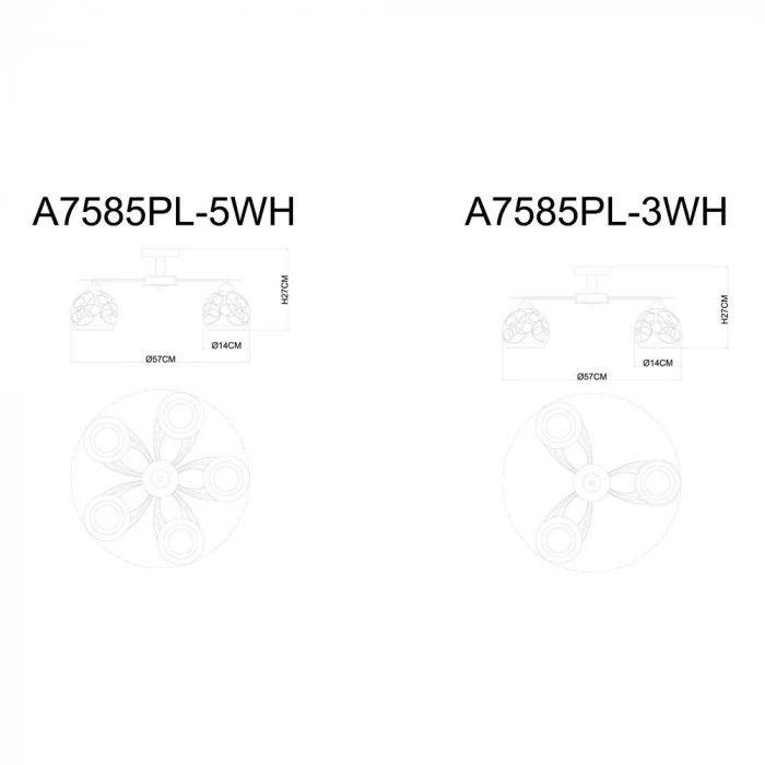 A7585PL-5WH Arte Lamp