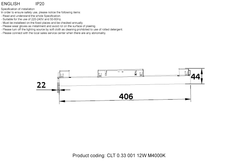 CLT 0.33 001 12W BL M4000K_