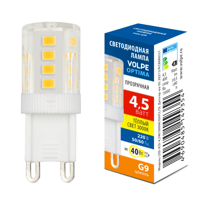 LED-JCD-4,5W/3000K/G9/CL/SLS_