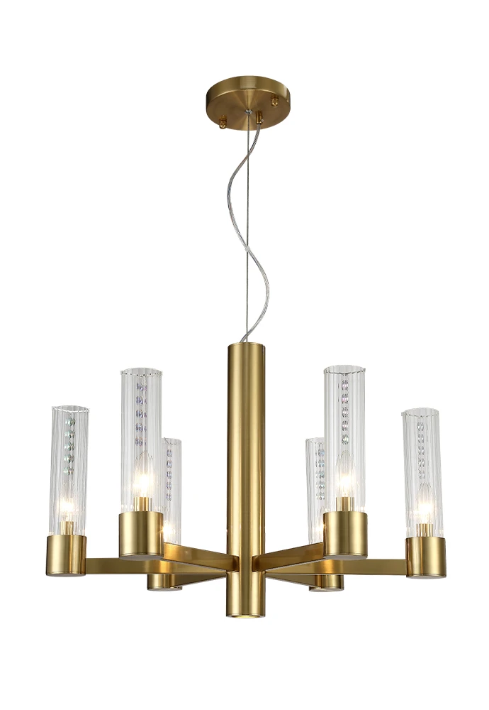 OTONO SP6+1 BRASS/TRANSPARENTE Crystal Lux