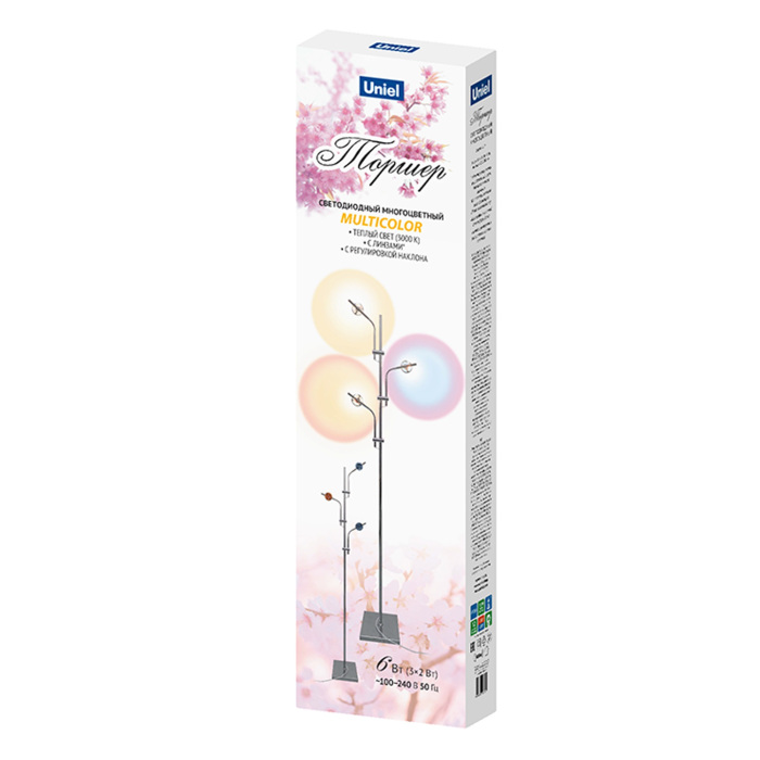 ULM-T641 3x2W/3000K CHROME MULTICOLOR_