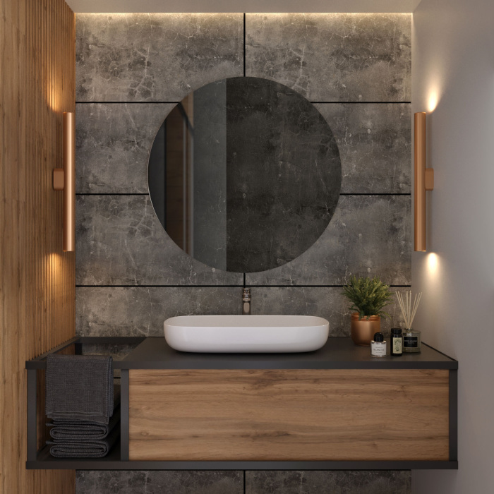 40124/LED матовое золото_