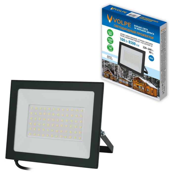 ULF-Q519 100W/6500K IP65 220-240V BLACK Volpe