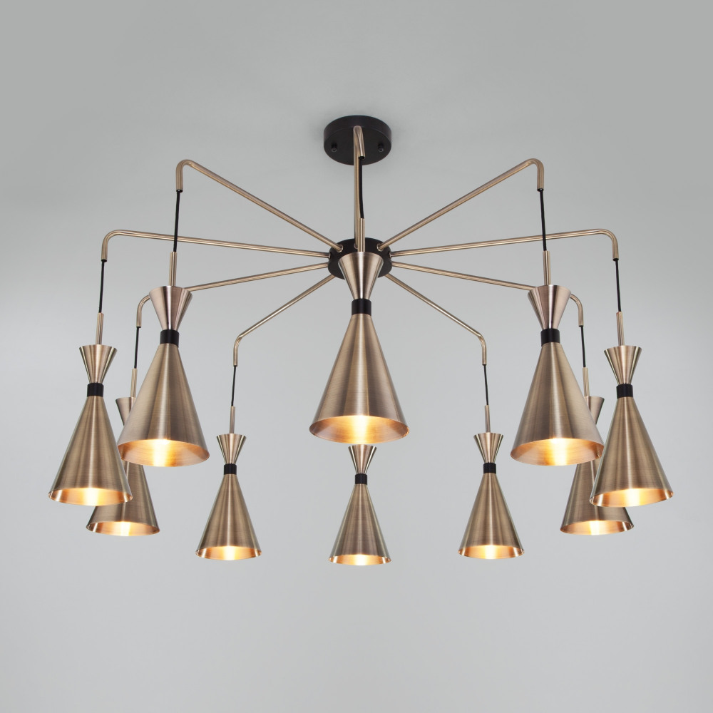 Потолочная люстра Glustin 316/10 латунь / черный Bogate's